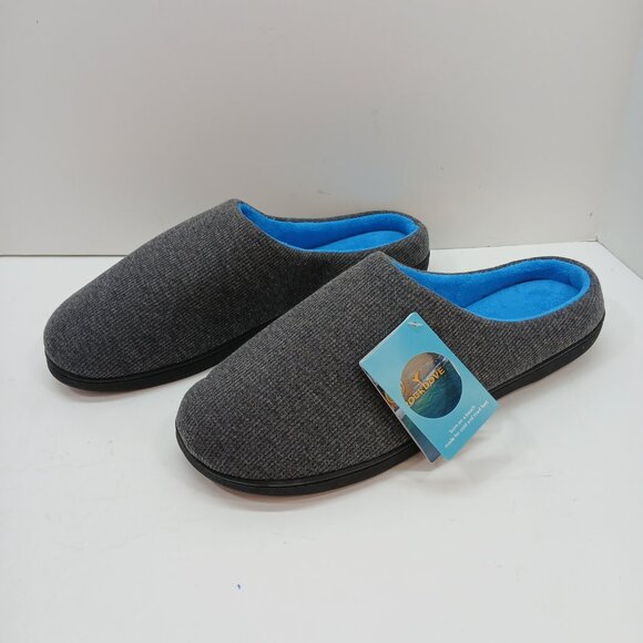 RockDove SLIPPERS NWT Two-Tone Gray/Blue Memory Foam Washable XXL Men's Size 15 - Picture 9 of 16